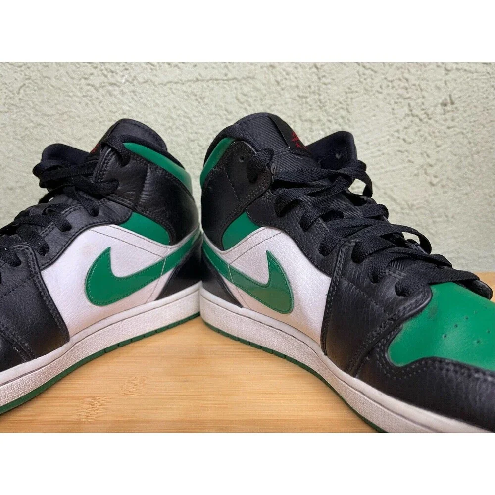 Nike Air Jordan 1 Mid Pine 554724-067‎ Green/Black/White Men’s 10